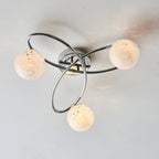 97230 Maye 3 Light Semi Flush Chrome Plate And White Confetti Glass