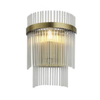 99168 Endon Marietta 1 Light Indoor Wall Light — Antique Brass & Clear Glass