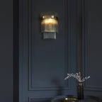 99168 Endon Marietta 1 Light Indoor Wall Light — Antique Brass & Clear Glass