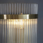 99168 Endon Marietta 1 Light Indoor Wall Light — Antique Brass & Clear Glass
