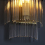 99168 Endon Marietta 1 Light Indoor Wall Light — Antique Brass & Clear Glass