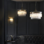 99168 Endon Marietta 1 Light Indoor Wall Light — Antique Brass & Clear Glass