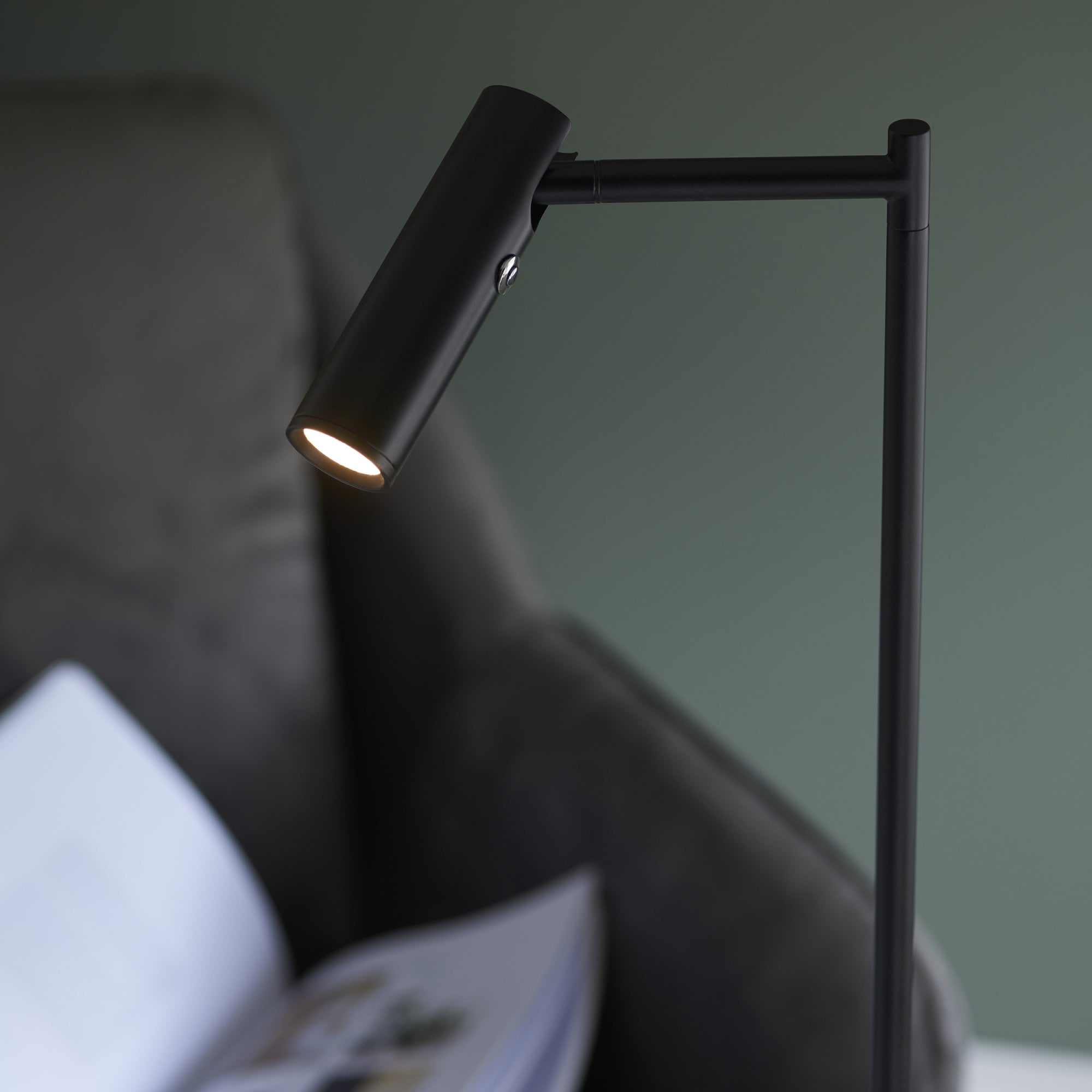 99772 Dedicated Reader 1 Light LED Floor Lamp Matt Black