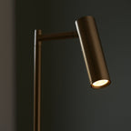 99774 Dedicated Reader 1 Light LED Floor Lamp Warm Brass Plate