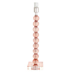 100353 Adelie And Freya 1 Light Table Lamp Blush Crystal Glass And Charcoal Grey Silk