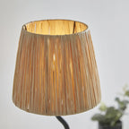 100958 Wriggle 1 Light Table Lamp Matt Black And Natural Raffia