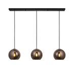 102929 Boli 3 Light Pendant Copper Mirrored Glass And Matt Black Paint
