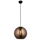 102930 Boli 1 Light Pendant Copper Mirrored Glass And Matt Black Paint