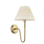 103361 Rouen And Chatsworth 1 Light Wall Antique Brass Plate And Ivory Silk