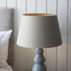 103377 Provence And Cici 1 Light Table Lamp Blue Grey Glaze And Satin Nickel Plate