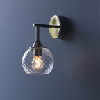104052 Allegra 1 Light Wall Bright Nickel Plate And Clear Spiral Glass