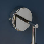 104052 Allegra 1 Light Wall Bright Nickel Plate And Clear Spiral Glass