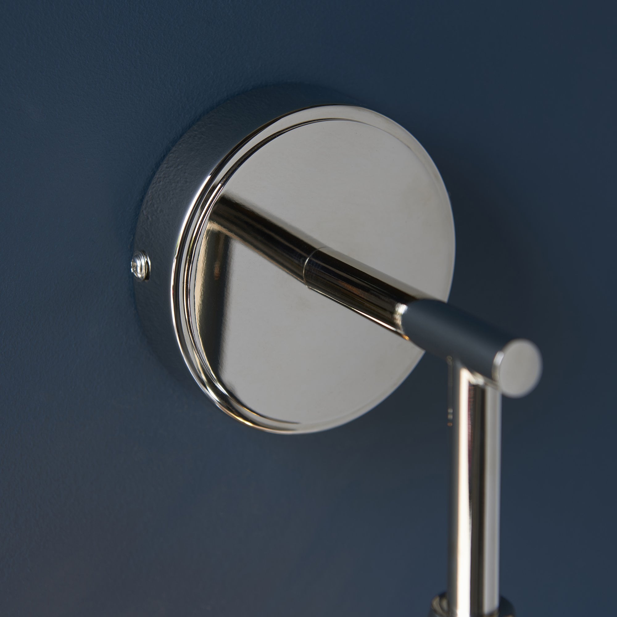 104052 Allegra 1 Light Wall Bright Nickel Plate And Clear Spiral Glass