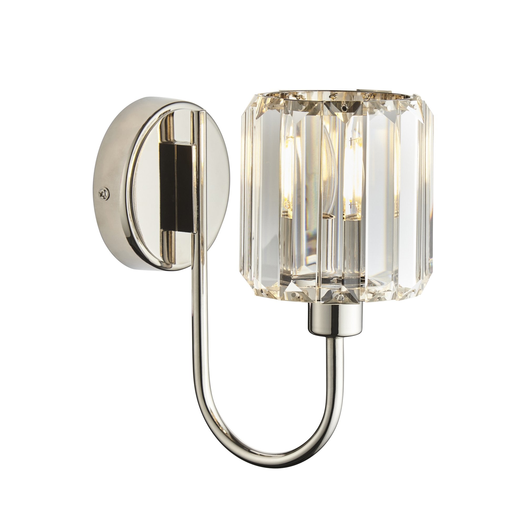 104109 Berenice 1 Light Wall Bright Nickel Plate And Clear Glass (S)