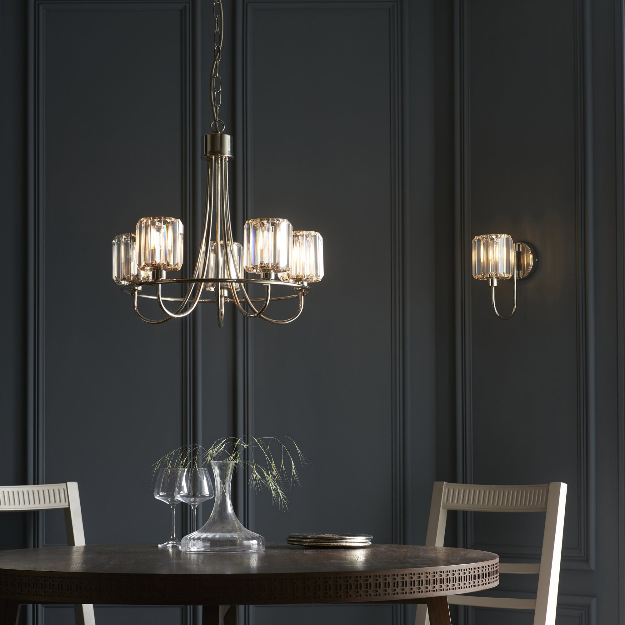 104109 Berenice 1 Light Wall Bright Nickel Plate And Clear Glass