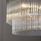 104112 Endon Marietta 5 Light Pendant — Bright Nickel & Clear Glass