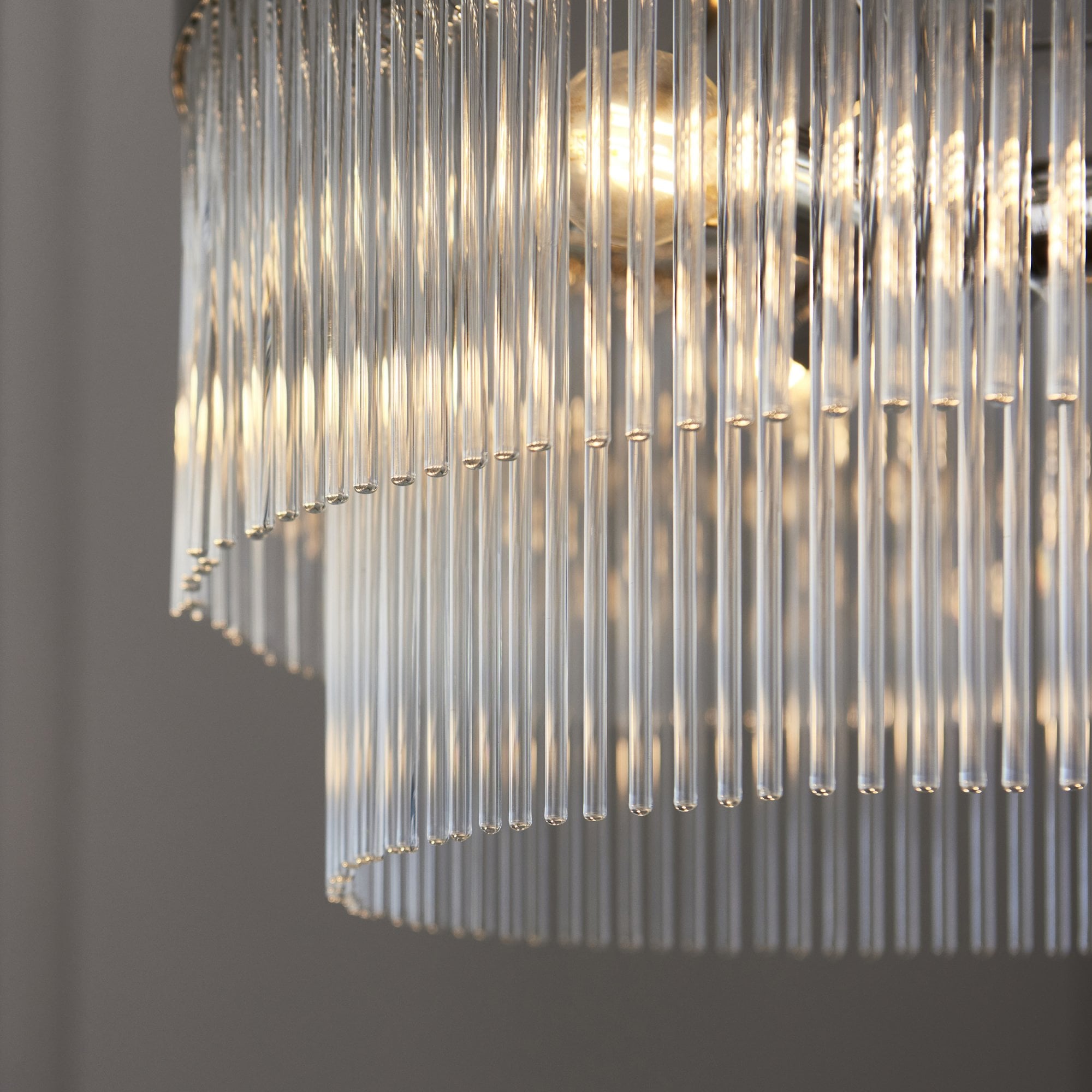 104112 Marietta 5 Light Pendant Bright Nickel Plate And Clear Glass