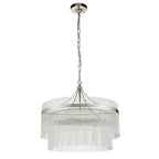 104112 Endon Marietta 5 Light Pendant — Bright Nickel & Clear Glass