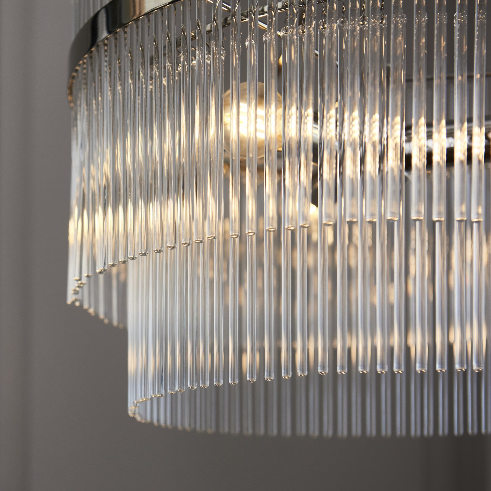 104113 Marietta 3 Light Pendant Bright Nickel Plate And Clear Glass