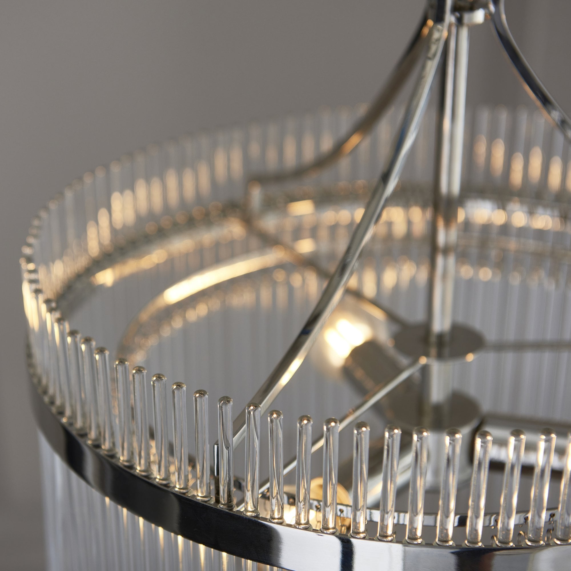 104113 Marietta 3 Light Pendant Bright Nickel Plate And Clear Glass