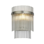 104114 Endon Marietta 1 Light Indoor Wall Light — Bright Nickel & Clear Glass