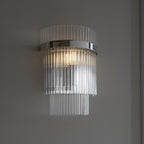 104114 Endon Marietta 1 Light Indoor Wall Light — Bright Nickel & Clear Glass