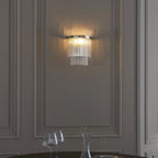 104114 Endon Marietta 1 Light Indoor Wall Light — Bright Nickel & Clear Glass