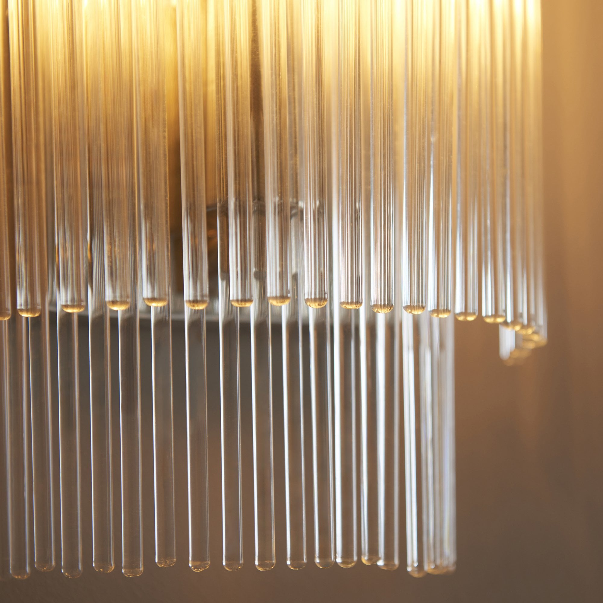 104114 Endon Marietta 1 Light Indoor Wall Light — Bright Nickel & Clear Glass