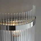 104114 Endon Marietta 1 Light Indoor Wall Light — Bright Nickel & Clear Glass