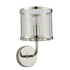 106003 Hopton 1 Light Wall Bright Nickel Plate And Clear Glass