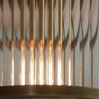 Ridgeton 1 Light Flush Antique Brass Plate And Clear Ribbed Glass