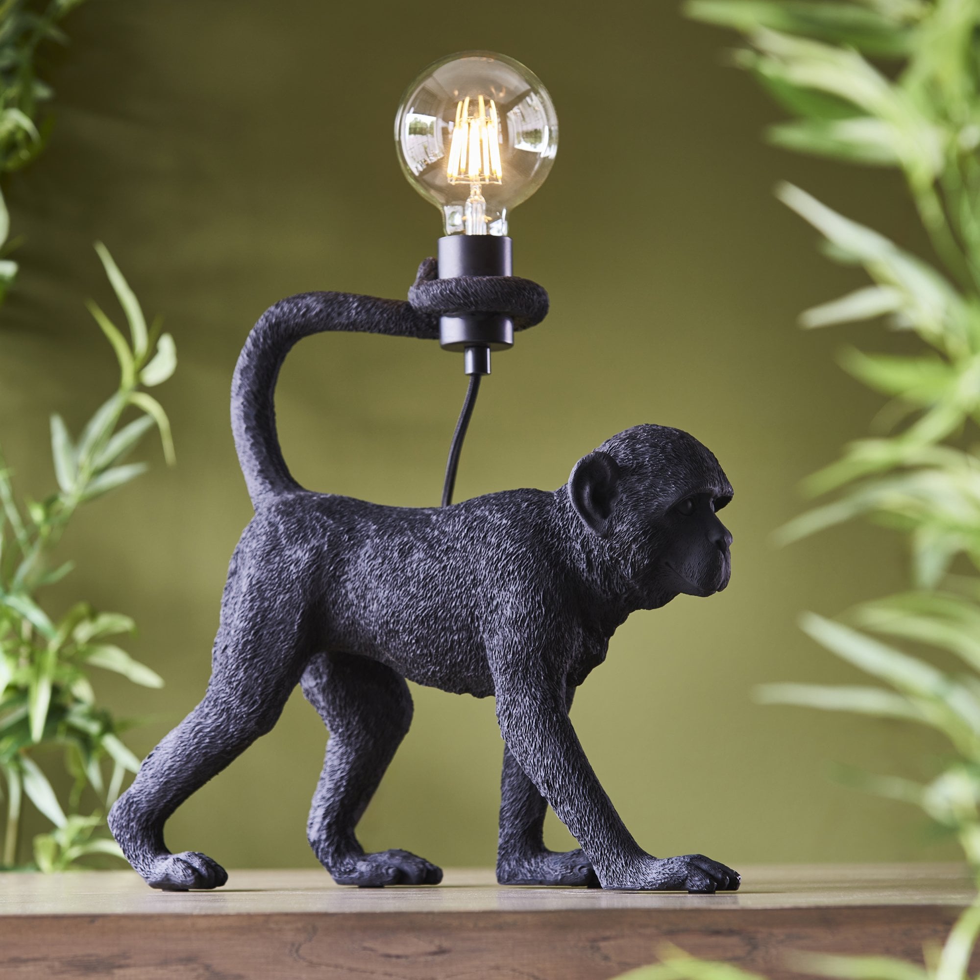 106791 Capuchin 1 Light Table Lamp Matt Black