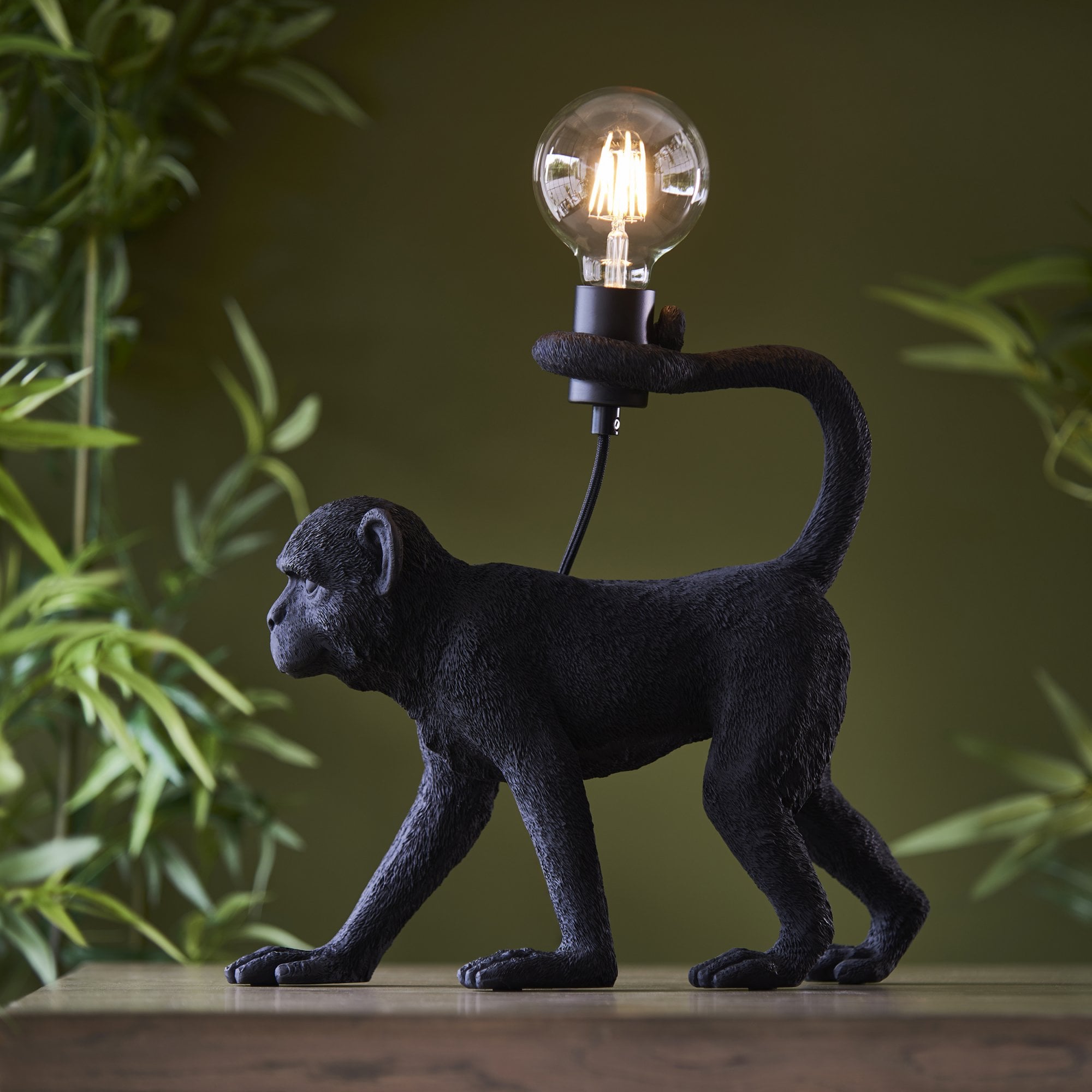 106791 Capuchin 1 Light Table Lamp Matt Black
