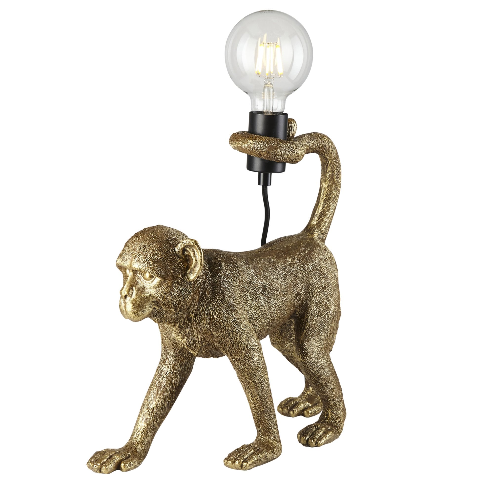 106792 Capuchin 1 Light Table Lamp Vintage Gold Paint And Matt Black