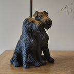 106794 Schnauzer 1 Light Table Lamp Matt Black And Natural Linen
