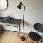 106997 Amalfi 1 Light Floor Lamp Matt Black Paint