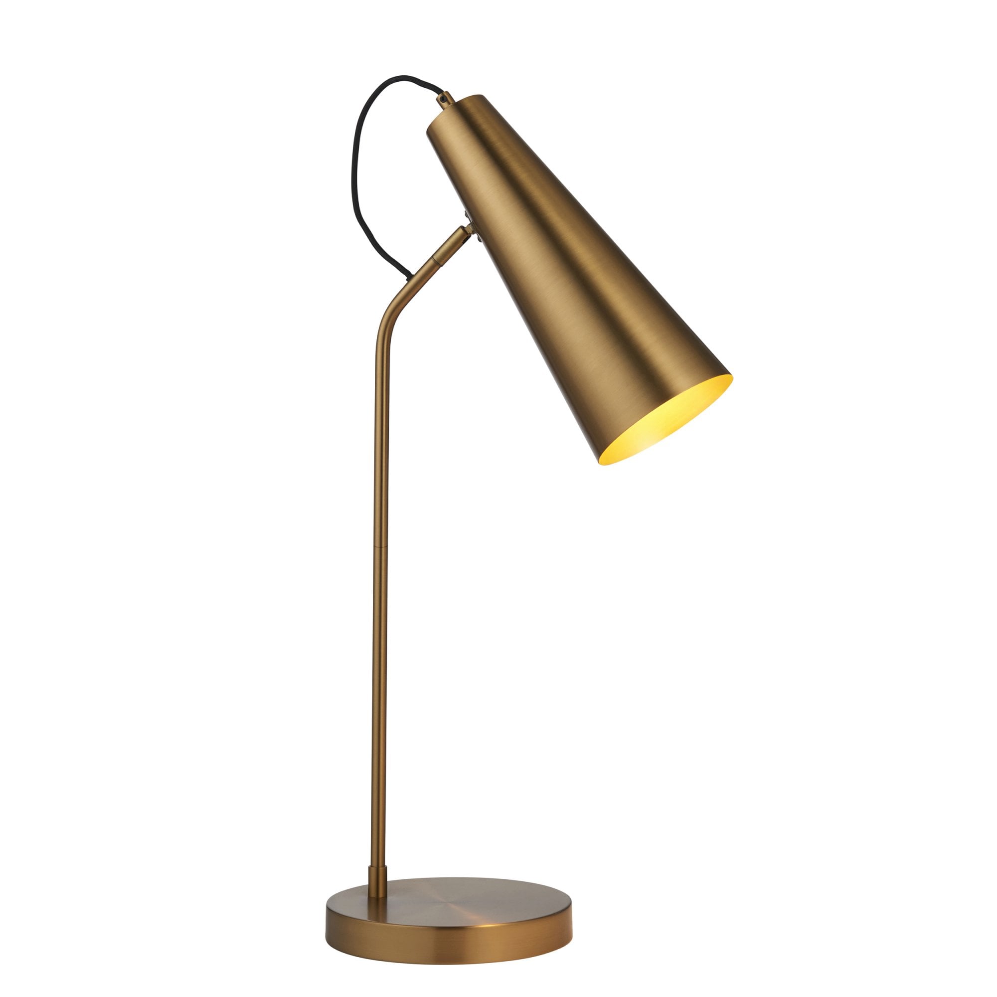 107527 Karna New 1 Light Table Lamp Warm Antique Brass Plate