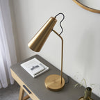 107527 Karna New 1 Light Table Lamp Warm Antique Brass Plate