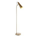 107528 Karna New 1 Light Floor Lamp Warm Antique Brass Plate