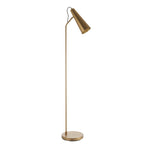 107528 Karna New 1 Light Floor Lamp Warm Antique Brass Plate
