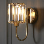 107803 Berenice 1 Light Wall Antique Brass Plate And Clear Glass