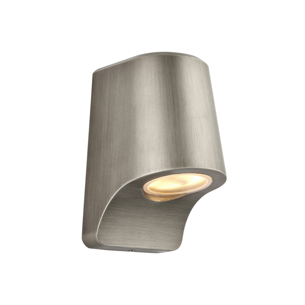 95536 Outdoor Wall LED Light Brushed Silver Finish And Frosted Glass