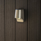 95536 Outdoor Wall LED Light Brushed Silver Finish And Frosted Glass