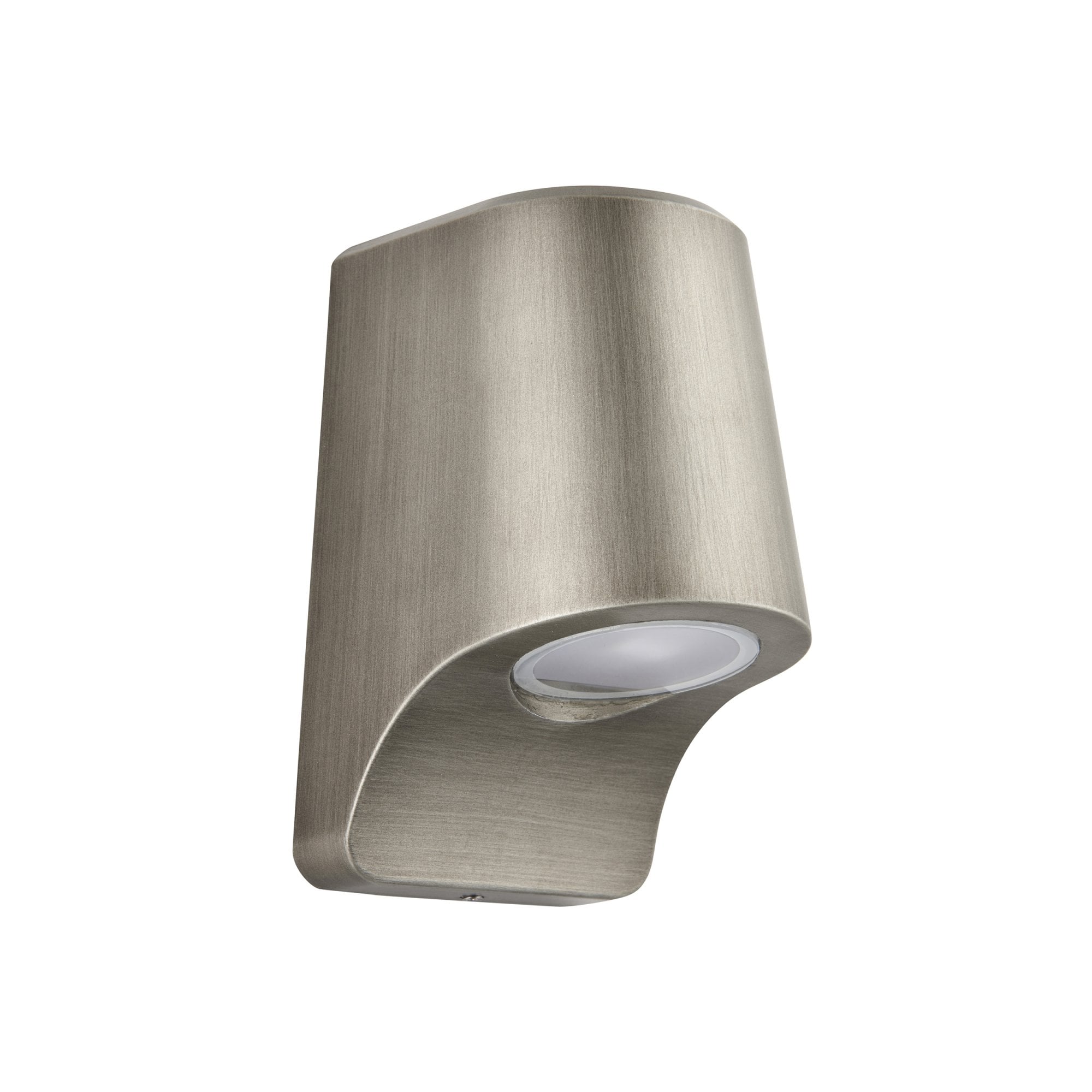 95536 Outdoor Wall LED Light Brushed Silver Finish And Frosted Glass