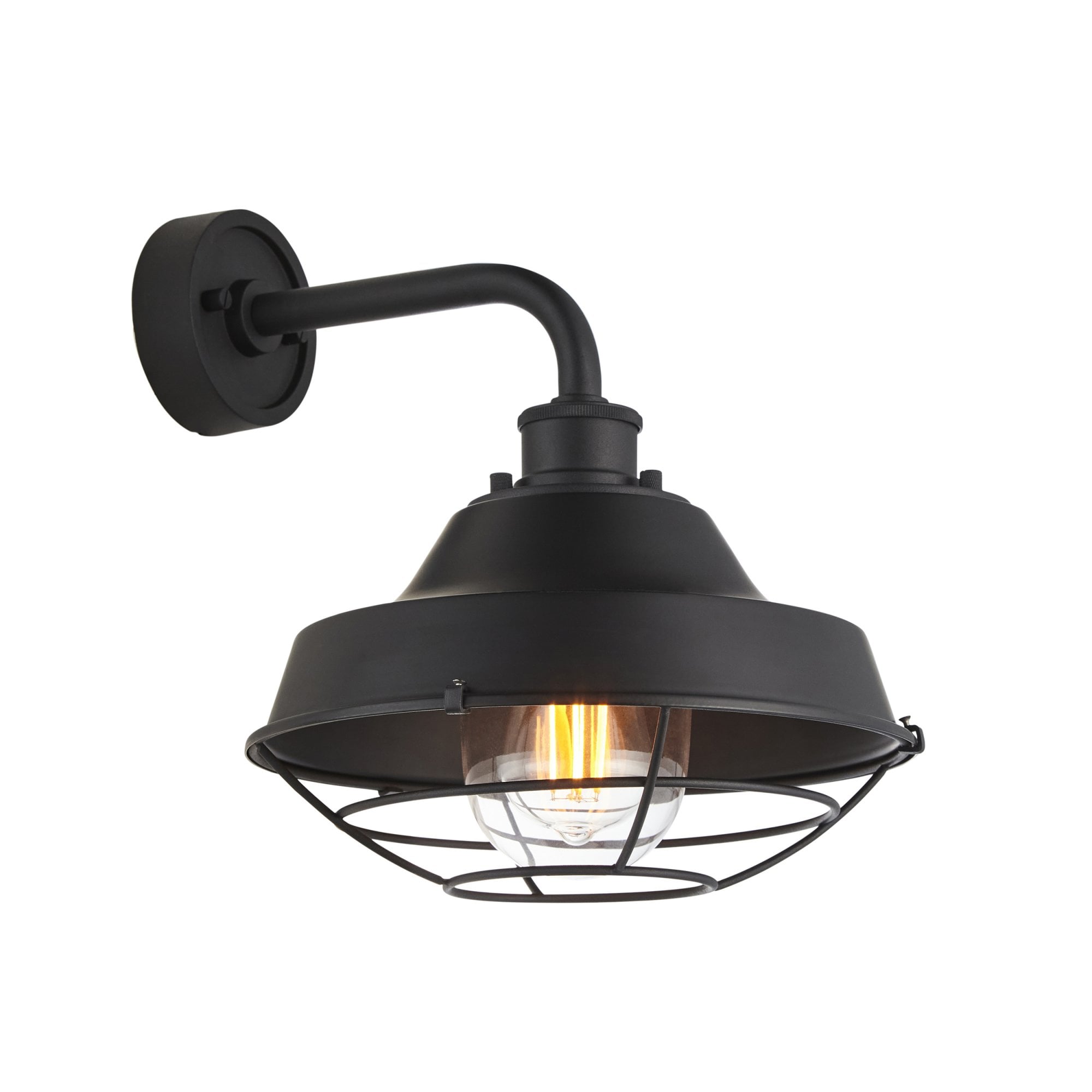 95888 Outdoor Wall 1 Light Textured And Matt Black With Clear Glass