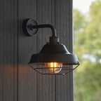 95888 Outdoor Wall 1 Light Textured And Matt Black With Clear Glass