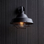 95888 Outdoor Wall 1 Light Textured And Matt Black With Clear Glass