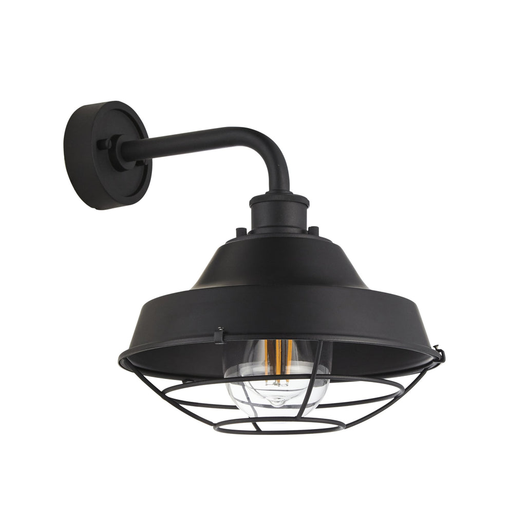 95888 Outdoor Wall 1 Light Textured And Matt Black With Clear Glass