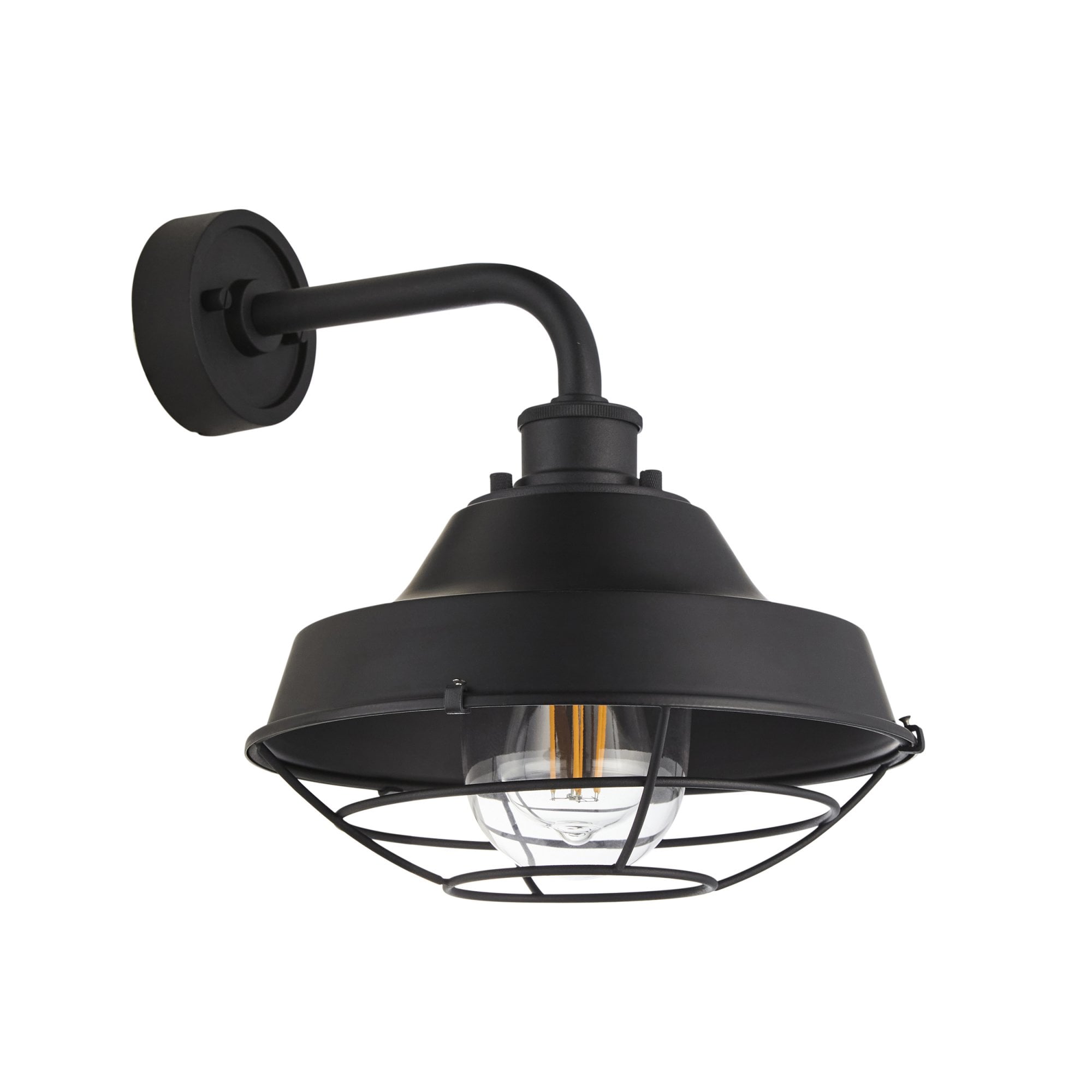 95888 Outdoor Wall 1 Light Textured And Matt Black With Clear Glass