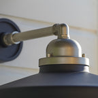 95901 Outdoor Wall 1 Light Matt Black And Brushed Silver Finish With Clear Glass